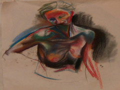 Figura, pastel, příprava na přijmací zkoušky na AVU, 2002