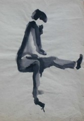 Studie figury, štěcová kresba tuší, 2003