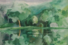 Studie vodní hladiny, akvarel, 2003