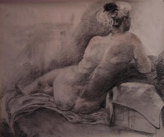 Figura, kombinovaná technika, studentka přijata na AVU, obor restaurátorství, 2005