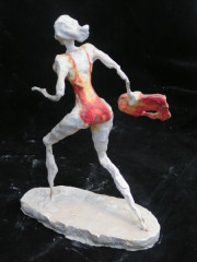 Běžící, kolorovaná sádra, 2006
