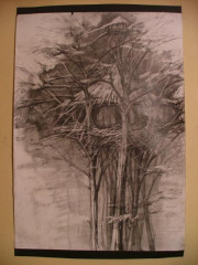 Umělý strom, kresba, 2002